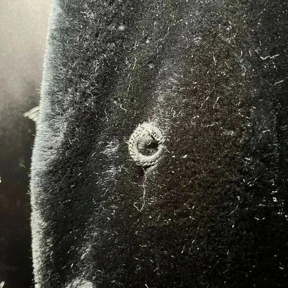 Vintage Womens Coat 13-14 Glenoit Intrigue Black Faux Fur Union Made in USA. - Picture 6 of 14